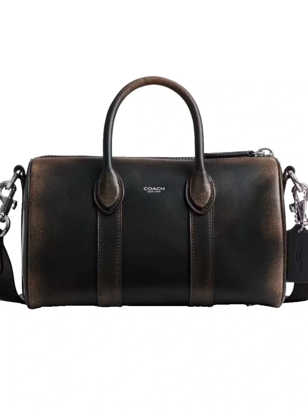 ❤️ Coach Black Glove-Tanned Loved Leather Compass 25 ❤️
